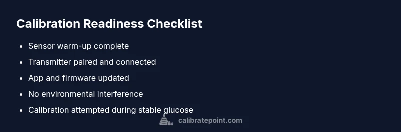 Checklist for calibrating Dexcom G7 CGM