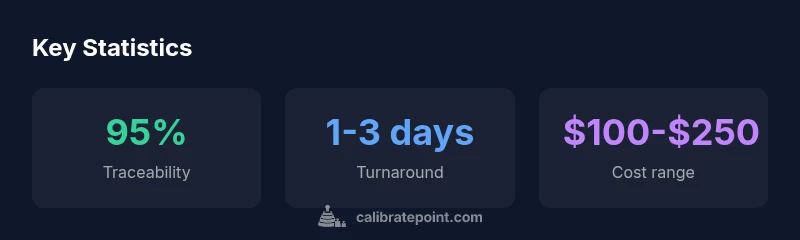 Info-graphic showing key statistics for speedometer calibration providers