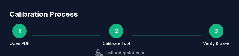 Process diagram of calibrating measurements in Bluebeam Revu
