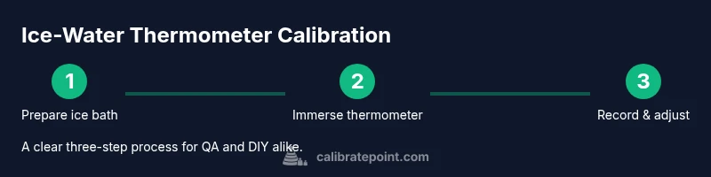 Process diagram of ice-water thermometer calibration steps