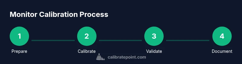 Tailwind infographic showing monitor calibration steps