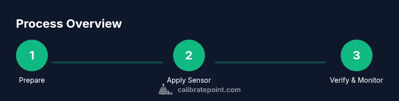 Process infographic showing styling for Libre 3 sensor setup and verification