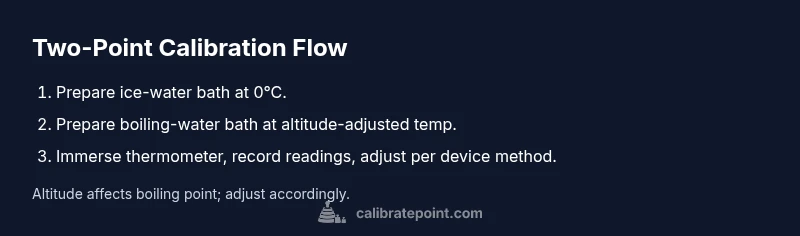 Process diagram for ice-water and boiling-water thermometer calibration