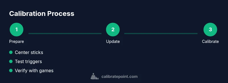 Process diagram for calibrating a Gamesir G7 SE controller