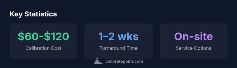 Infographic showing calibration cost, turnaround time, and service options for Snap-on torque wrenches.