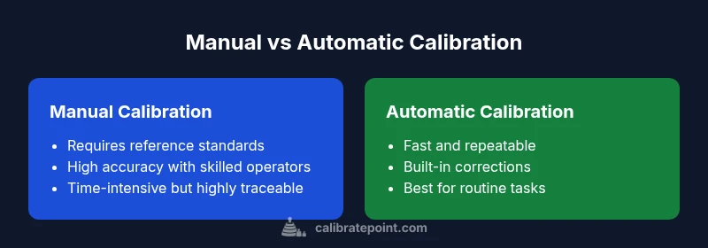 Comparison of manual vs automatic calibration workflows