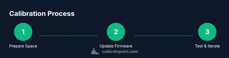 Hero image showing a VR headset and motion controllers in a clear play space for calibration