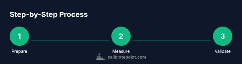 Tailwind CSS infographic showing a 3-step beacon calibration process