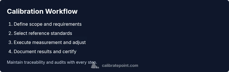 Process diagram showing calibration workflow