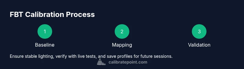 Infographic showing the VRChat FBT calibration workflow