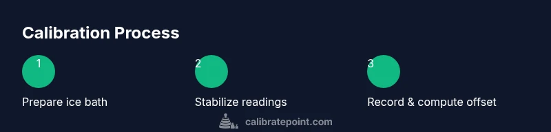 Thermometer calibration process infographic