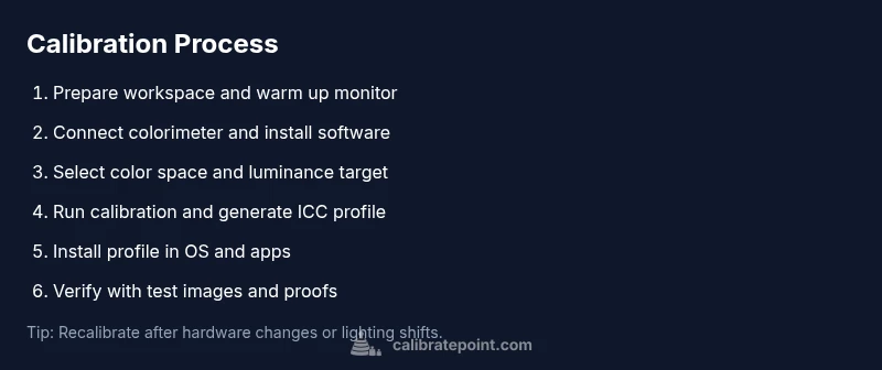 Process diagram of monitor calibration steps