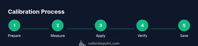 Process diagram showing steps to calibrate a Samsung monitor
