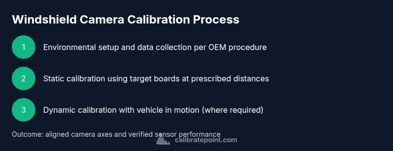 Process flow of windshield camera calibration after replacement
