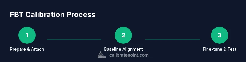 Infographic showing a 3-step process for calibrating FBT in VRChat