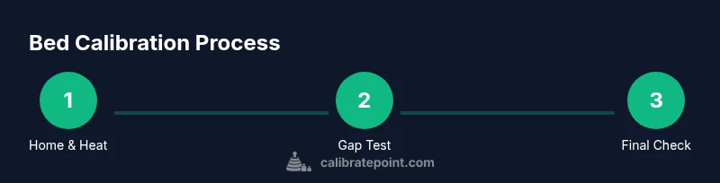 Process diagram showing bed calibration steps