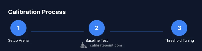 Process diagram showing a step-by-step calibration workflow for the sculk sensor