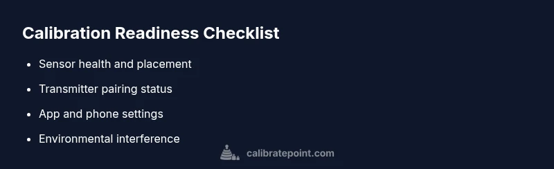 Checklist infographic for Dexcom G7 calibration readiness