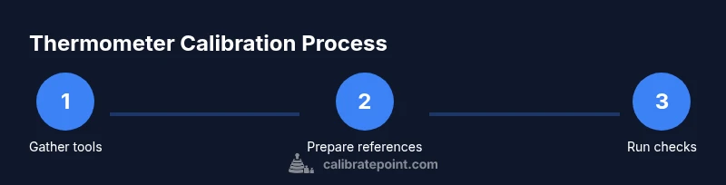 Process diagram for calibrating a thermometer