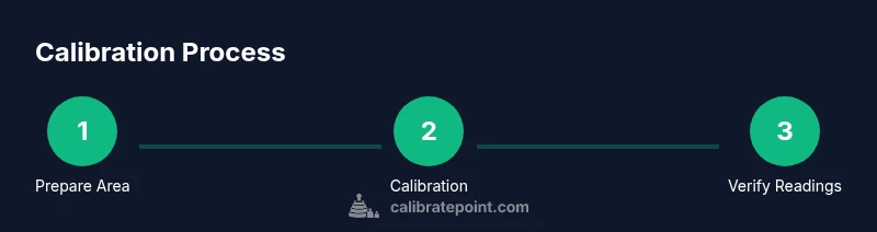 Process diagram showing steps to calibrate a fitness scale