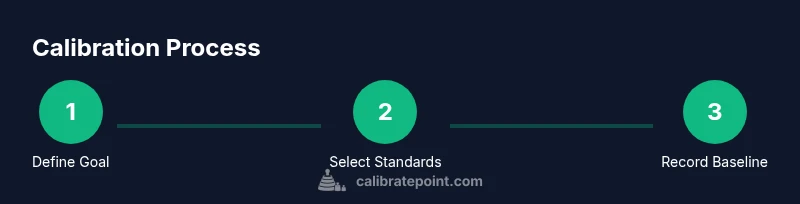Process diagram of a multi-step calibration workflow