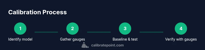 Infographic steps for calibrating a PEX crimp tool