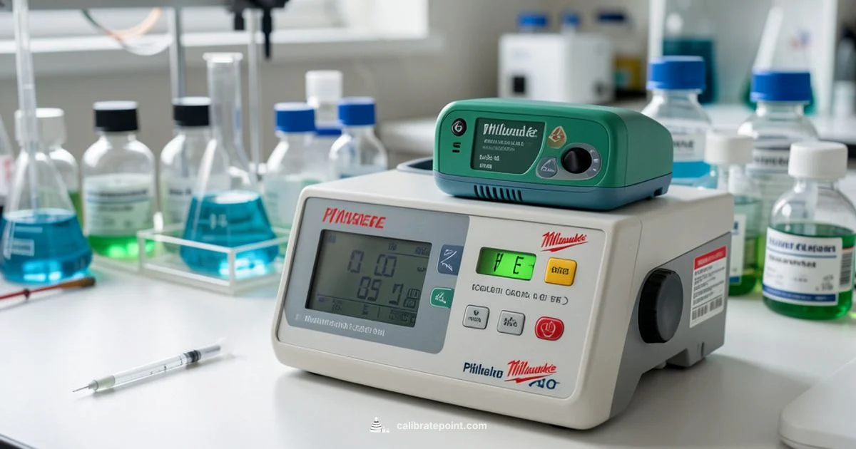 Milwaukee pH Calibration - Calibrate Point